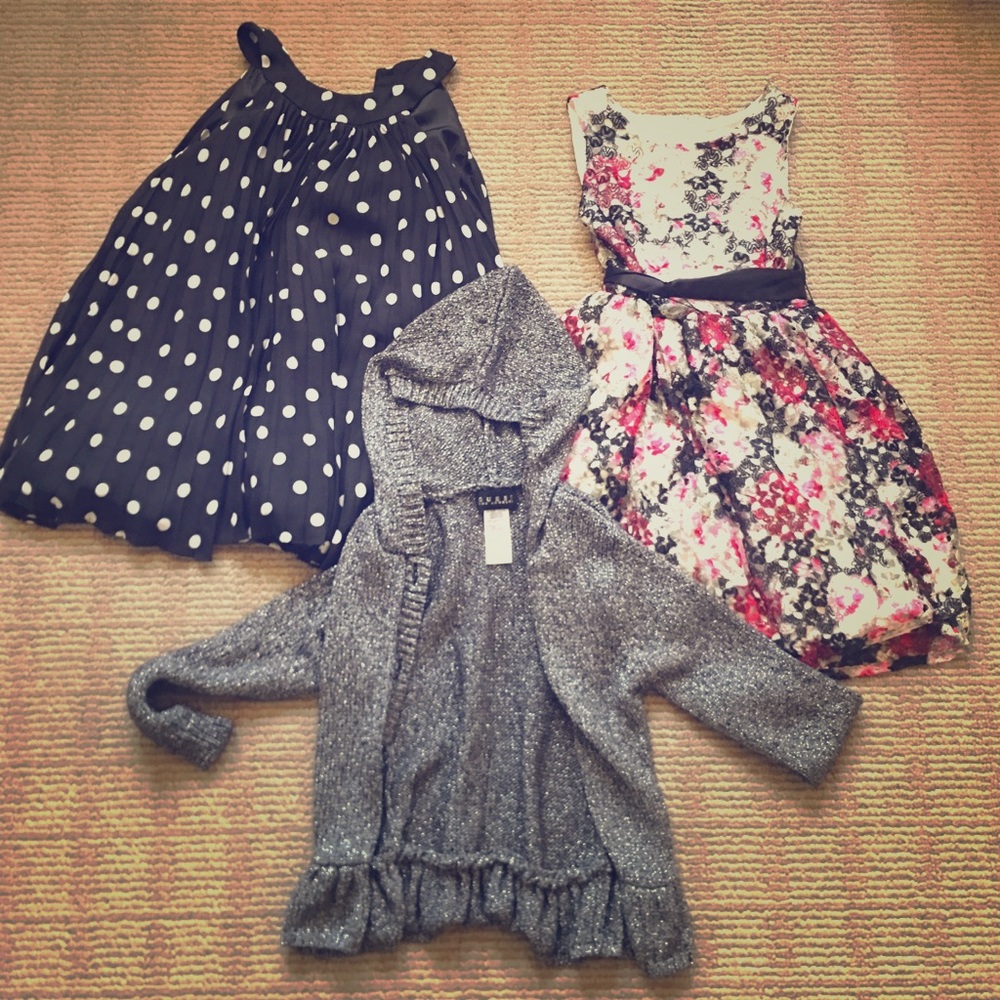 5-/6 Girl’s Dress with Hooded Sweater